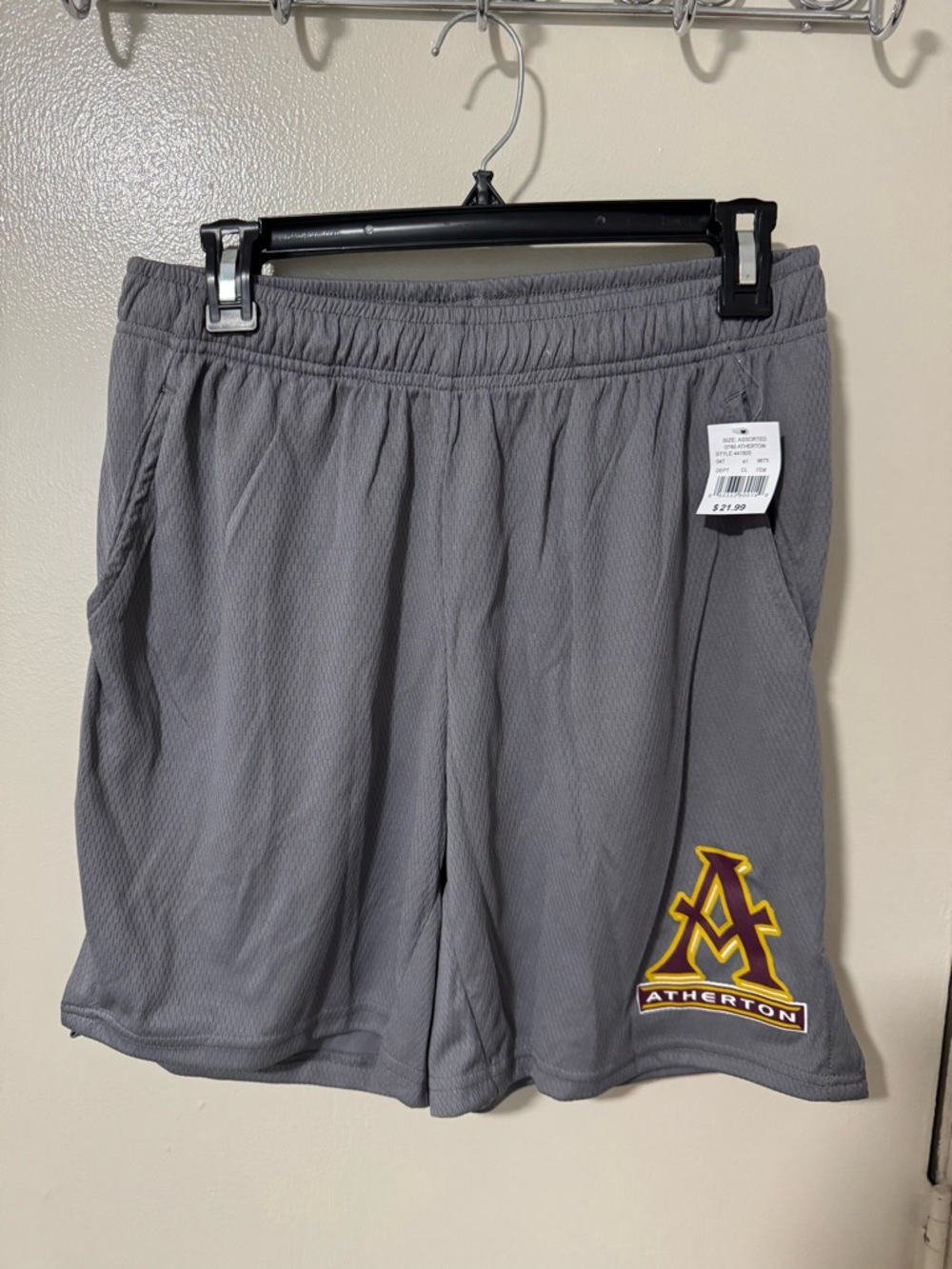 Men's Gray Atherton Shorts-Medium